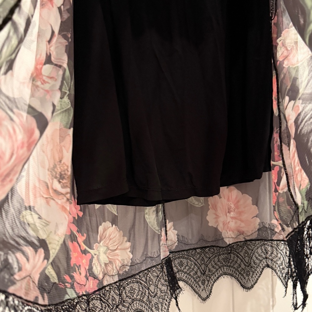 Elegant Black Floral Maxi Skirt - Picture 10 of 14